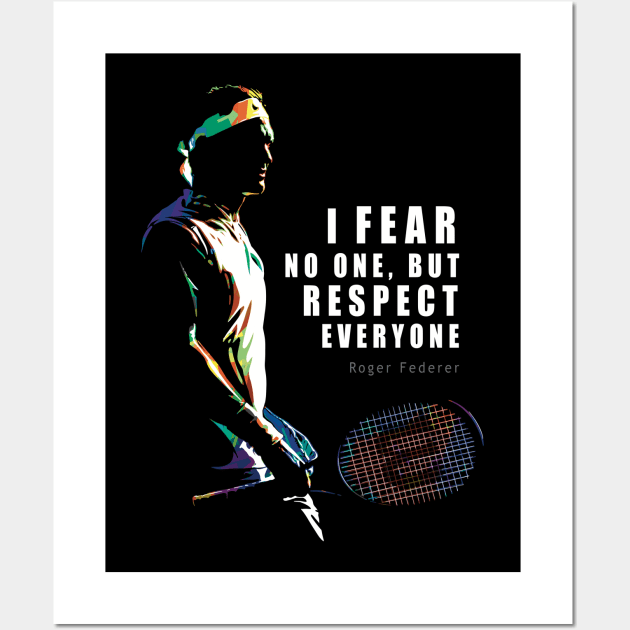 Roger Federer Inspirational Quote Wall Art by BAJAJU